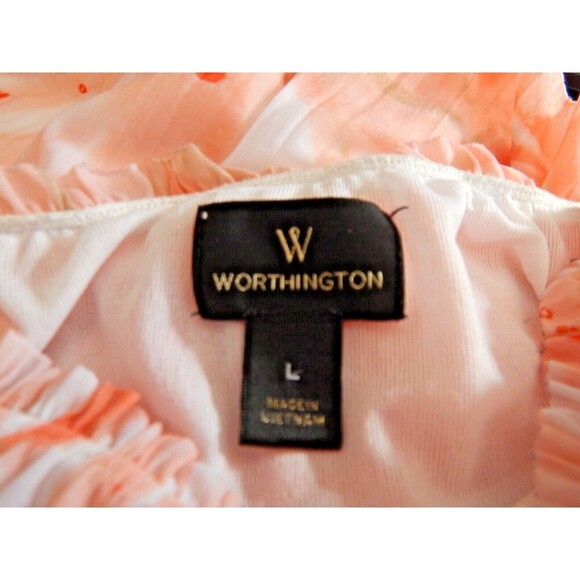 Worthington Large Peach Blouse. it has spaghetti Straps - Picture 5 of 5
